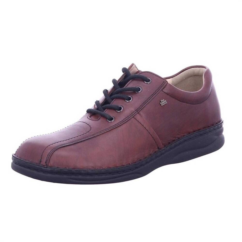NEW FINN COMFORT men's dijon lace-up oxford shoes in teak idaho